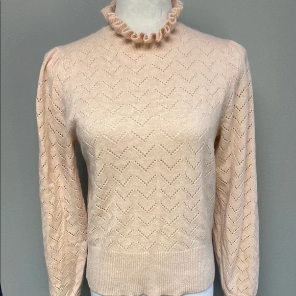 J. Crew Pink Cowl Neck Sweater in 100% Cashmere - Picture 4 of 7